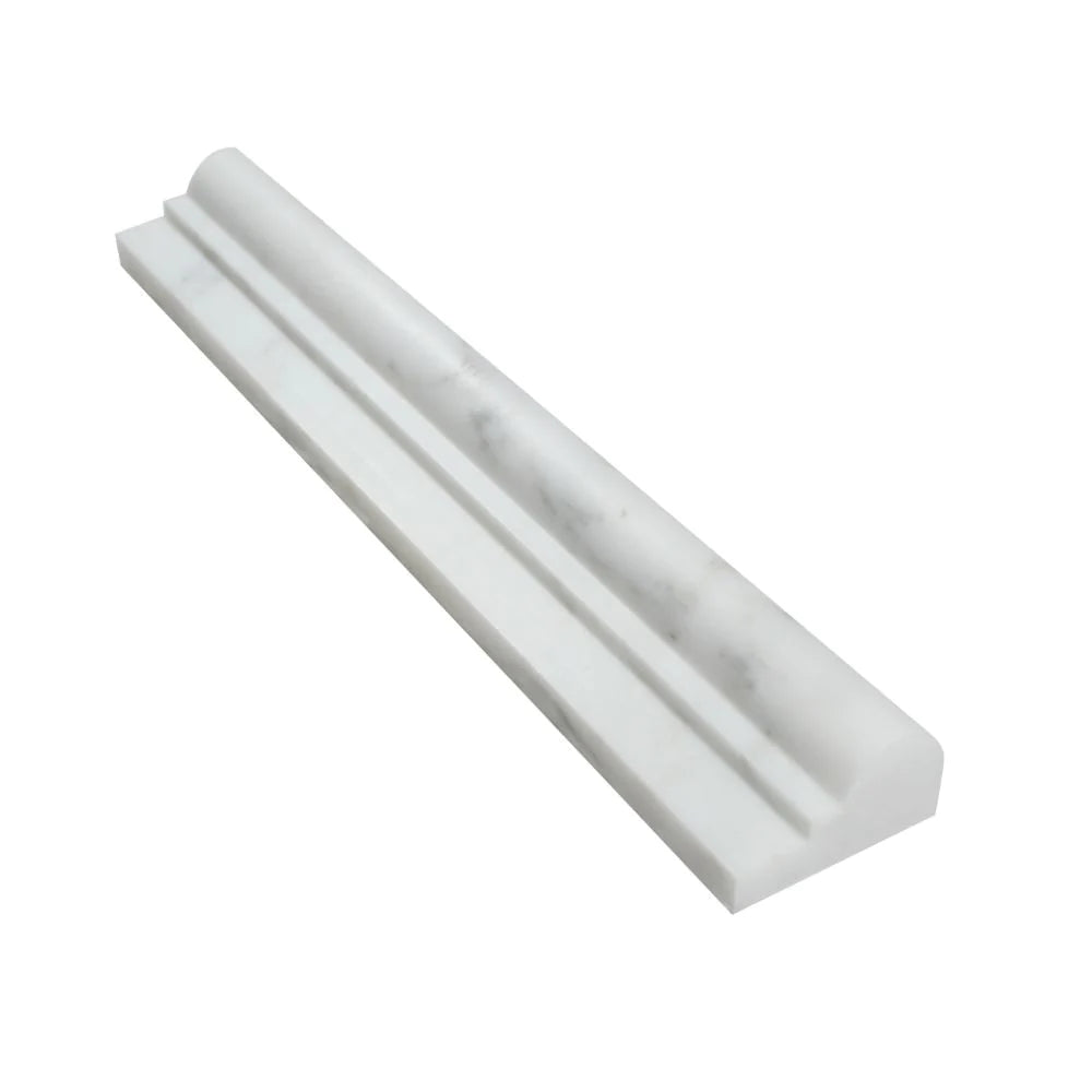 Arabescato Carrara Marble Chair Rail 2in