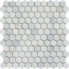 Arabescato Carrara 1x1 Hexagon Marble Mosaic polished finish