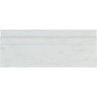 Close-up of Arabescato Carrara Marble Baseboard showing natural veining