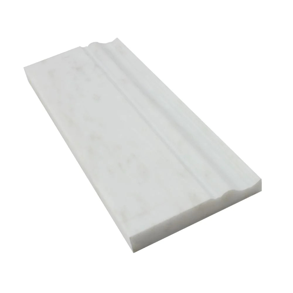Arabescato Carrara Marble Baseboard 5x12 inch polished