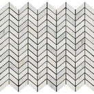 Arabescato Carrara Mini Chevron Mosaic in polished finish
