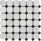 Arabescato Carrara Marble Octagon Mosaic tile polished 12x12