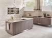 Close-up of Arctic White split face marble showcasing crisp white veining and rugged texture