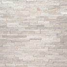 Close-up of Arctic White Mini showing split face marble texture