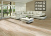 Close-up of Aspenwood Arctic tile showing subtle wood grain and cream-beige blend