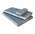 Flat view of Atlantic Blue Marble Pool Coping 12x24 with tumbled finish