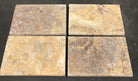 Flat view of Autumn Travertine Pool Coping 12x24 with tumbled surface and bullnose edge