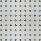 Flat view of Azula Floret Marble Mosaic Tile with warm white tones and floral pattern
