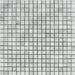Flat view of Bianco Mare 5/8x5/8 Mosaic Tile in soft white marble