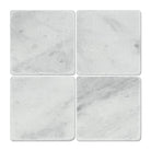 Flat view of Bianco Mare 6x6 Marble Tile with tumbled finish