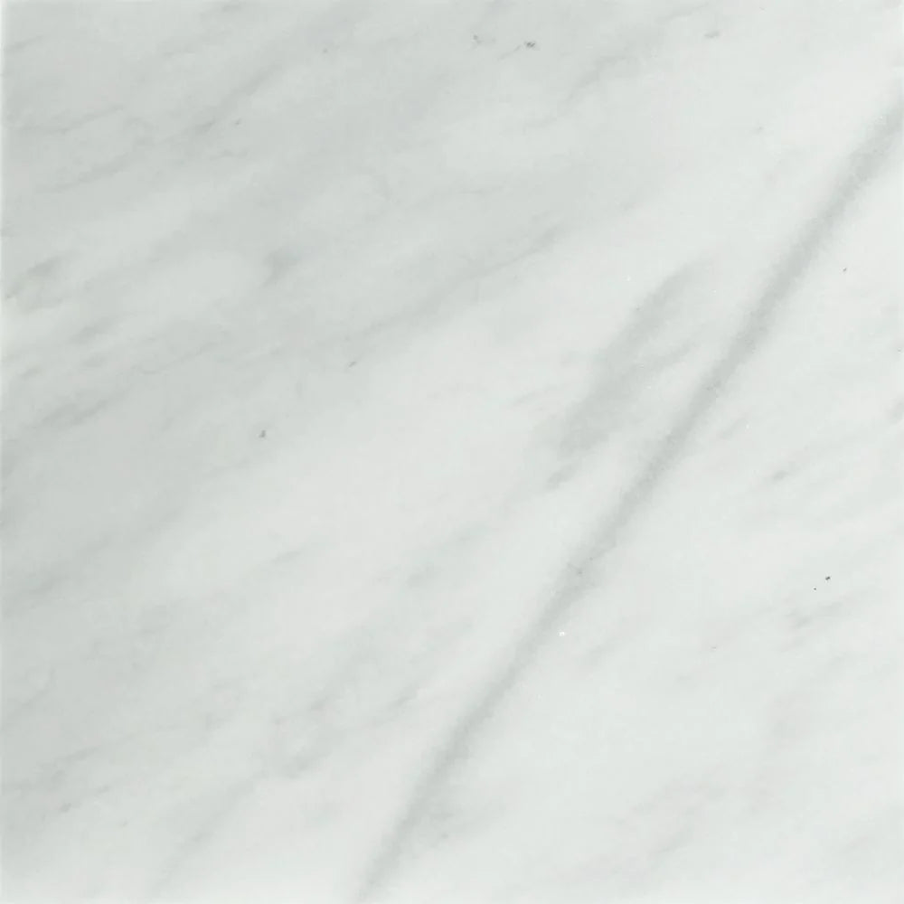 Flat view of Bianco Mare Marble Tile, polished 12x12 size