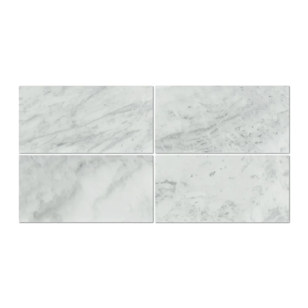 Bianco Mare marble tile 12x24 polished finish