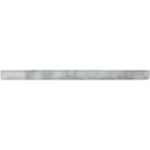 Flat view of Bianco Mare Bullnose Marble Molding, 3/4"x12"