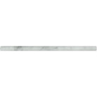 Flat view of Bianco Mare Marble Pencil Molding, 1/2"x12"