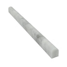 Flat view of Bianco Mare Marble Pencil Molding, 1/2"x12"