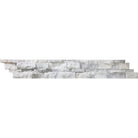 Flat view of Bianco Mare Marble Split Face Panel, 6x24 format