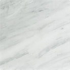 Close-up of Bianco Mare 12x12 tile showing tumbled surface and natural veining
