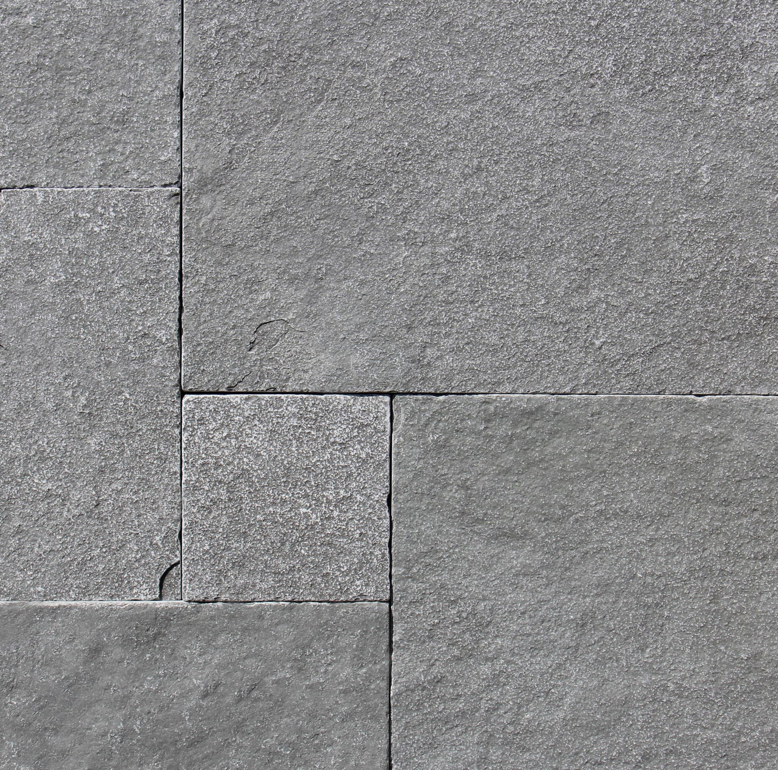 Blue Limestone Versailles Pattern Paver with tumbled finish

