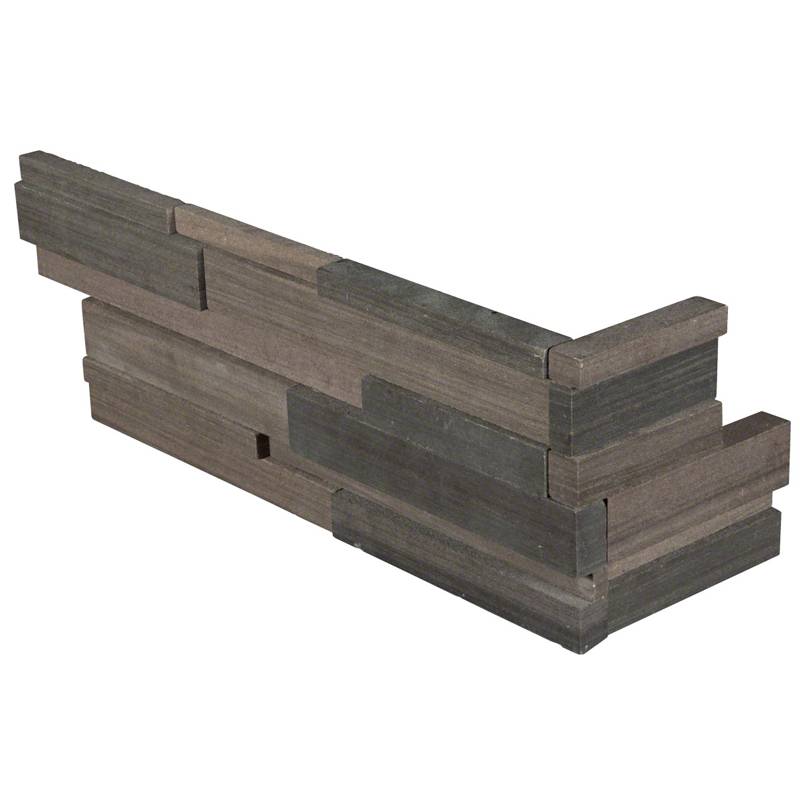 Stacked Stone Sandstone Corner Brown Wave 3D Honed