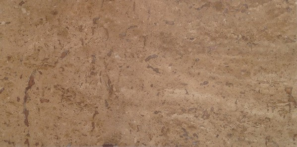Close-up of Cabo Noce Travertine polished surface