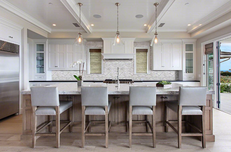 Close-up showing honed finish and gentle gray veining of Calacatta Cressa panel