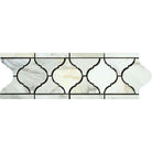 Flat view of Calacatta Gold Lantern Border 4x12 tile