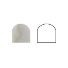 Calacatta Gold bullnose marble molding cross section