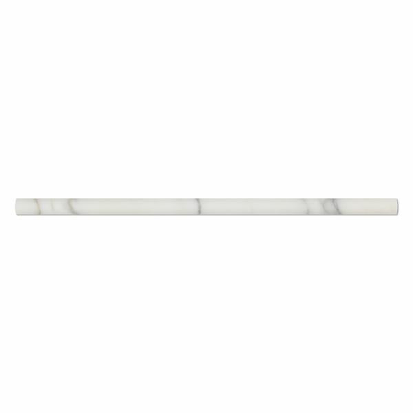 Flat view of Calacatta Gold Marble Pencil Molding, polished finish