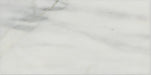 Close-up of Calacatta Marble 3x6 subway tile showing veining details