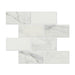 Flat view of Calacatta Marble 3x6 subway tile in polished finish