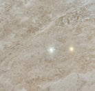 Flat view of Cappuccino Marble 12x12 Polished Tile with ivory and walnut tones