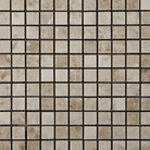 Close-up of Cappuccino marble mosaic showing polished texture and color blend