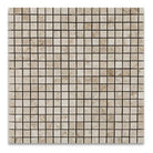 Flat view of Cappuccino 5/8x5/8 mosaic tile in polished finish, 12x12 sheet