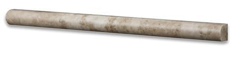  Close-up of Cappuccino bullnose molding showing polished surface and rounded edge