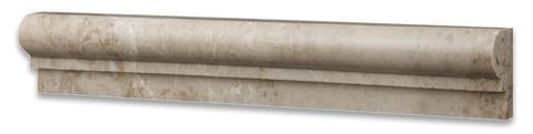 Close-up of Cappuccino Marble chair rail edge detailing in polished finish