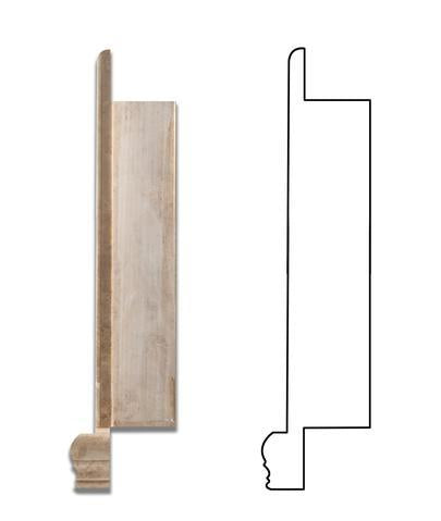 Cappuccino Marble shampoo niche grande in polished finish cross section