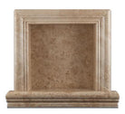 Flat view of Cappuccino Marble shampoo niche in polished finish