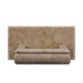 Flat view of polished Cappuccino Marble soap dish showing veining