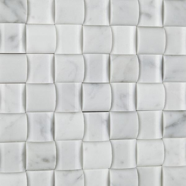 Carrara 3D Small Bread Mosaic Tile for Walls