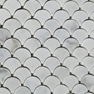 Carrara marble fish scale mosaic tile