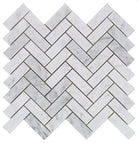 Carrara Marble 1x3 Herringbone Mosaic