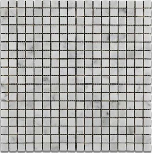 Carrara White Marble 5/8x5/8 Mini Mosaic Tile