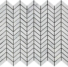 Carrara white marble mini chevron mosaic tile 12x12 sheet