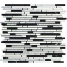 Carrara White Marble Bamboo Sticks Tricolor Mosaic