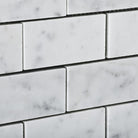 Carrara White Marble 2x4 Brick Mosaic Tile