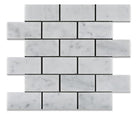 Carrara White Marble 2x4 Brick Mosaic Tile