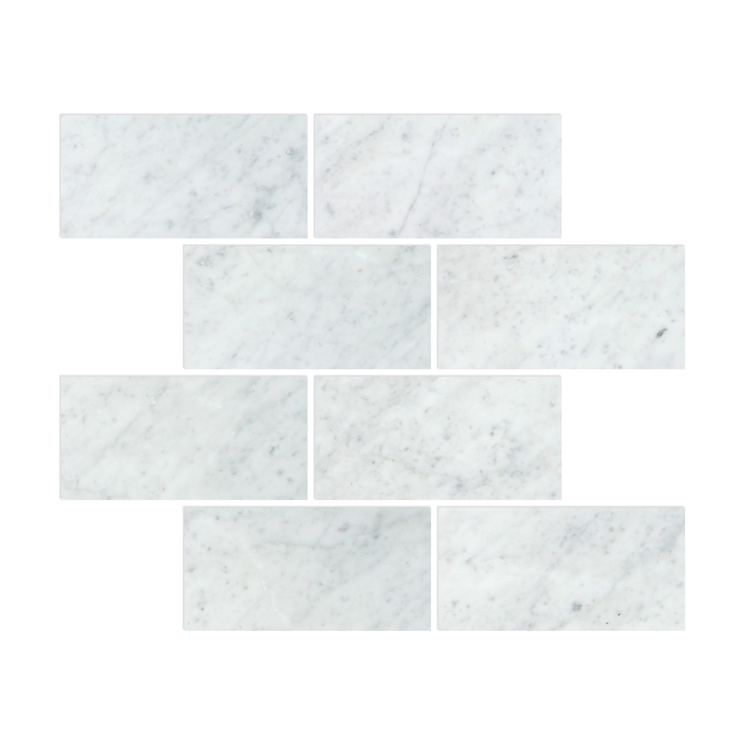 Carrara White Marble Subway Tile 3x6