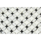 Close-up of Carrara Florida Flower Mosaic showing polished marble petals and delicate veining