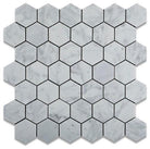 Carrara White Marble 2 Inch Hexagon Mosaic Tile