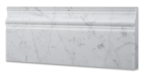 Carrara White Marble Baseboard Molding 5x12